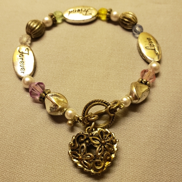 Vtg Handmade Forever Friends Bracelet - Picture 3 of 8